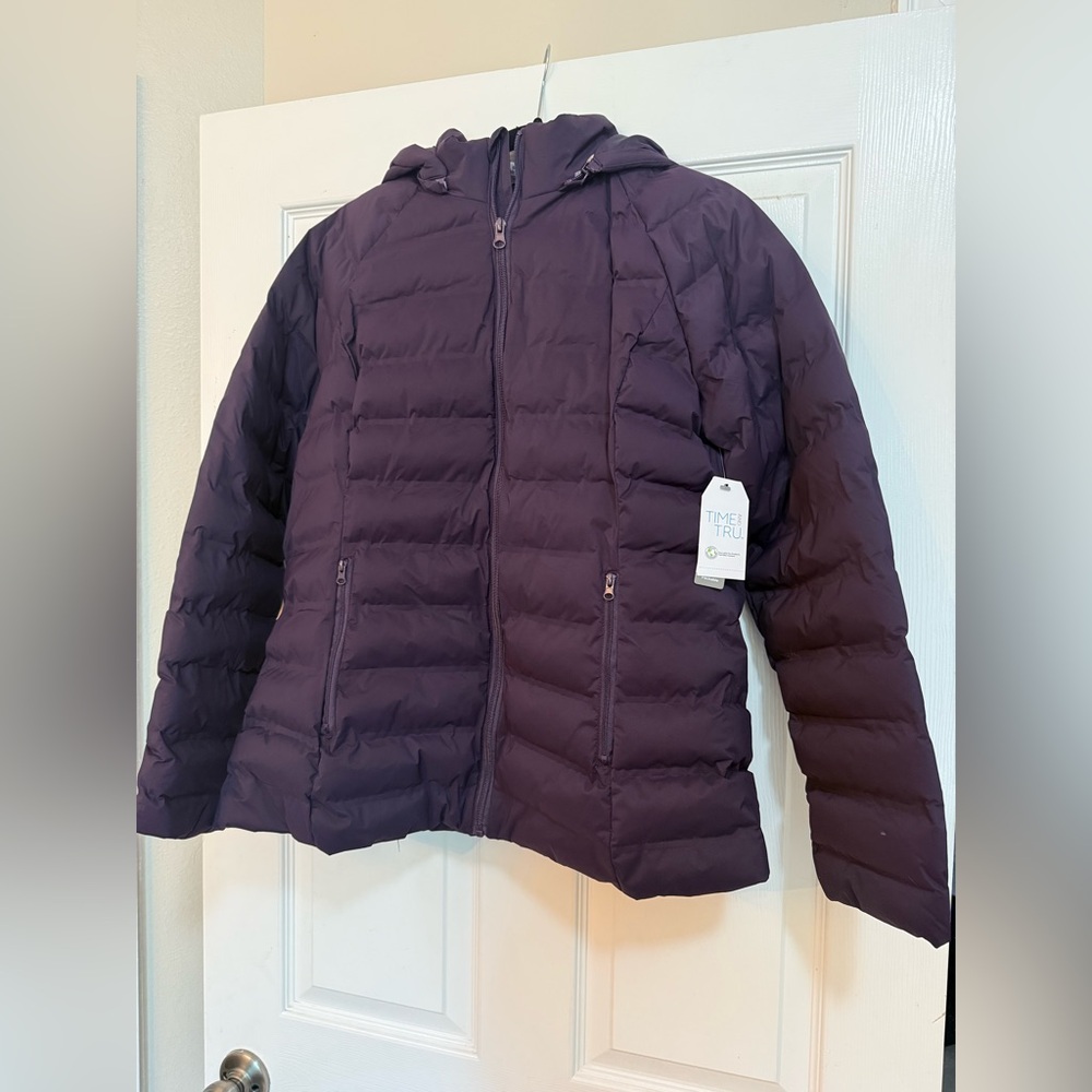 Plum Purple Time and Tru Puffer Jacket